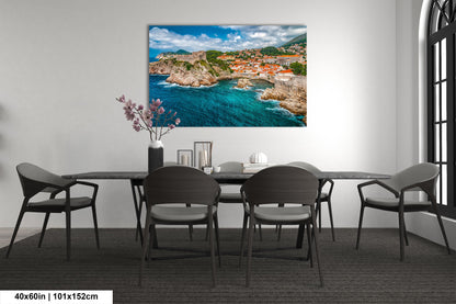 Dubrovnik Croatia Canvas Print, Dubrovnik Cityscape Photo, Photo Art, Canvas Wall Art, Adriatic Coast Photography