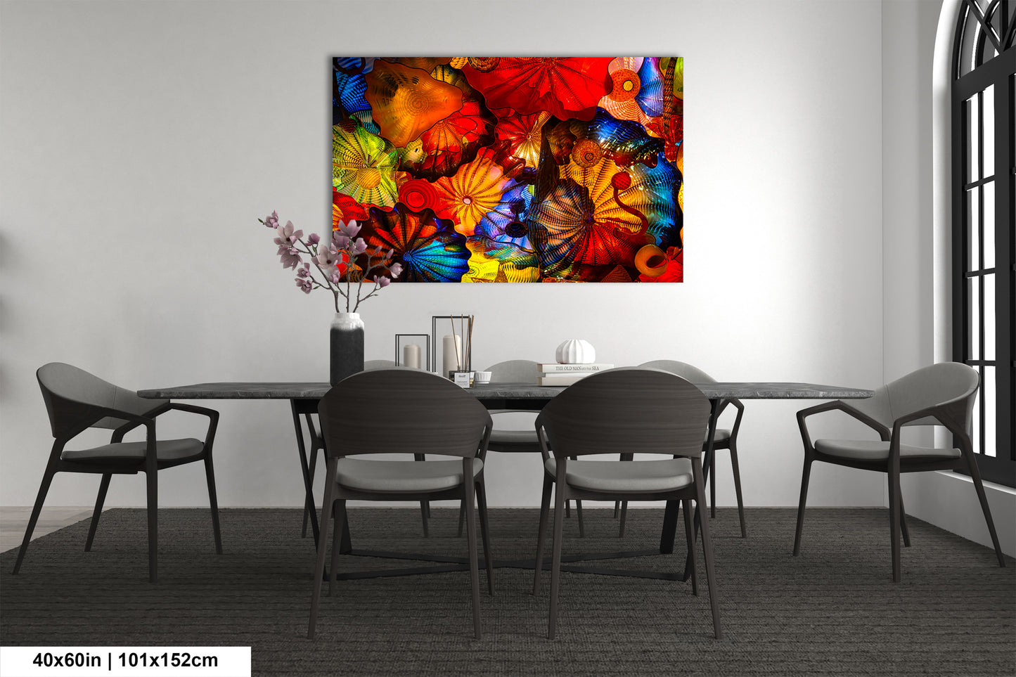 Color Glass Flowers Print, Chihuly Glass Wall Art, Home Decoration, House Warming Gift, Interior Design Ideas, Abstract Art, Urban Art