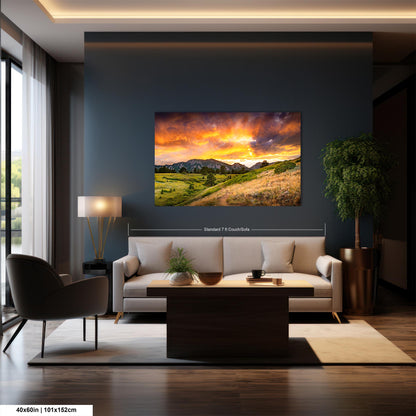 Boulder Flatirons Sunset, Photo, Wall Art, Boulder, Colorado, Canvas Print, Wall Decor, Metal Print, CU Buffs, Mountains