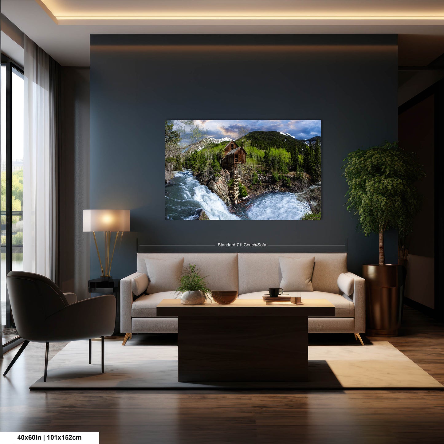 Crystal Mill landscape picture, Aspen Colorado, Carbondale Colorado, Crystal Mill in spring, Colorado wall art, mountain wall art, man cave