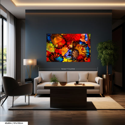 Color Glass Flowers Print, Chihuly Glass Wall Art, Home Decoration, House Warming Gift, Interior Design Ideas, Abstract Art, Urban Art