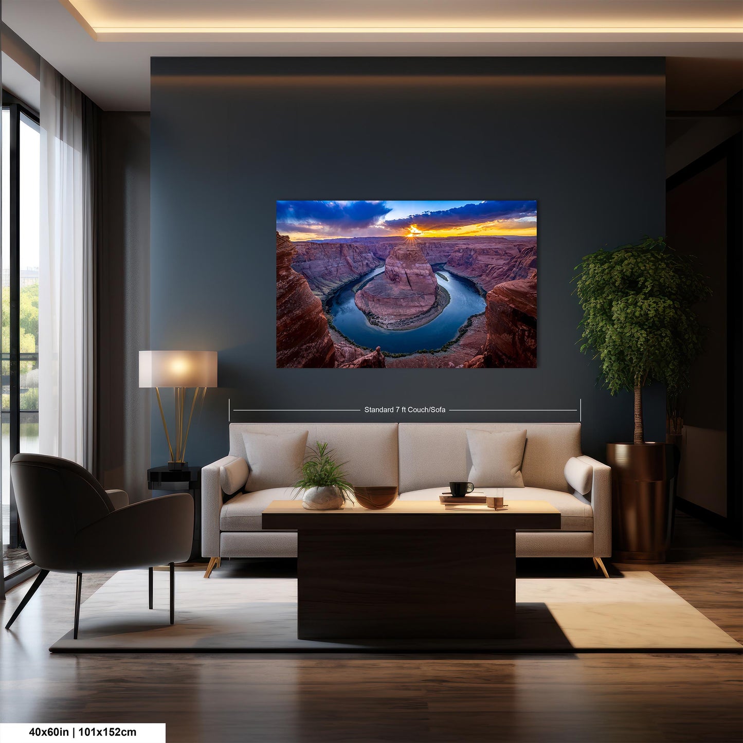 Sunset at Horseshoe Bend, Page, Arizona Fine art Canvas/Metal/Acrylic/Photo Print Wall Art Office Home Decorations Ready to hang