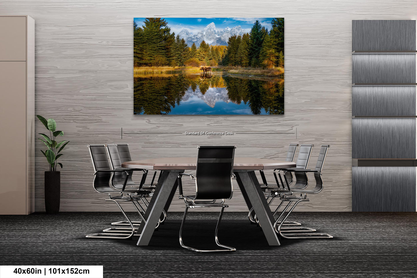 Majestic Bull Moose Reflection Posing at Sunrise Schwabacher Landing Grand Teton National Park Mountain Photo Wall Art Print for Home Decor