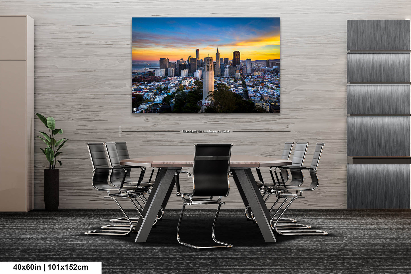 Sunrise at The Coit Tower San Francisco, Telegraph Hill, Wall Art Canvas Print, California Photography, Home Decor, San Francisco Photo