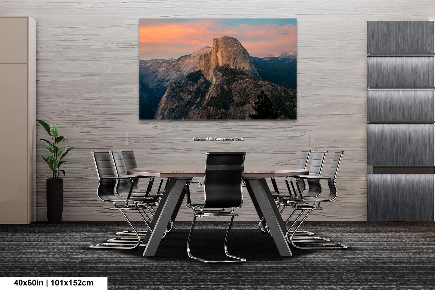 Yosemite National Park, Half Dome Sunset, California Mountain Landscape Print, Wall Decor for Home,Living Room, Bedroom, and Office