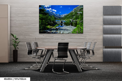 Rocky Mountains canvas, Estes Park Mills Lake print, Rocky Mountain National Park, Colorado lake, mountain lake, large framed artwork