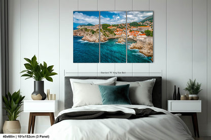 Dubrovnik Croatia Canvas Print, Dubrovnik Cityscape Photo, Photo Art, Canvas Wall Art, Adriatic Coast Photography