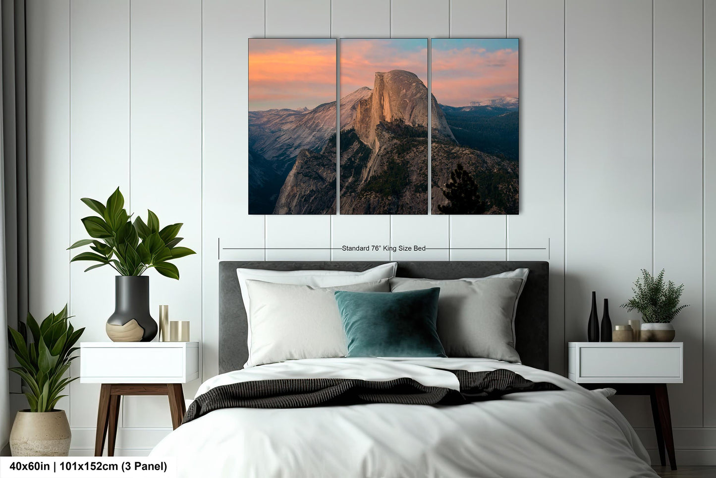 Yosemite National Park, Half Dome Sunset, California Mountain Landscape Print, Wall Decor for Home,Living Room, Bedroom, and Office