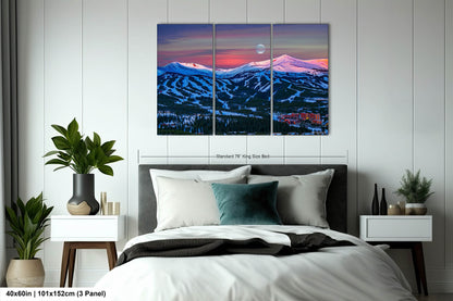 Breckenridge Colorado sunrise picture, Breckenridge wall art, Breckenridge ski resort, moon over Breckenridge, Breckenridge photography