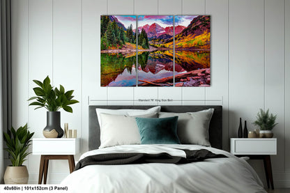 Maroon Bells near Aspen, Maroon Bells photo, Colorado art, autumn canvas, mountain wall art, Aspen art, autumn colors