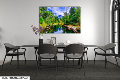 CA Yosemite National Park Half Dome 4 Merced River Clouds Reflections Iconic