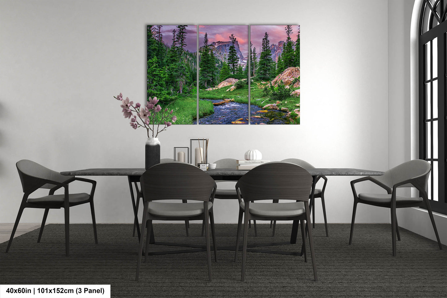 Rocky Mountain National Park wall art, summer in Estes Park, Colorado wall art, mountain stream, large framed art work