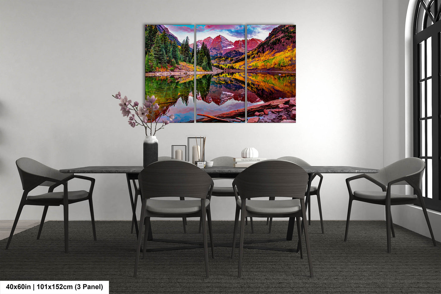 Maroon Bells near Aspen, Maroon Bells photo, Colorado art, autumn canvas, mountain wall art, Aspen art, autumn colors