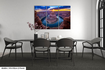 Sunset at Horseshoe Bend, Page, Arizona Fine art Canvas/Metal/Acrylic/Photo Print Wall Art Office Home Decorations Ready to hang