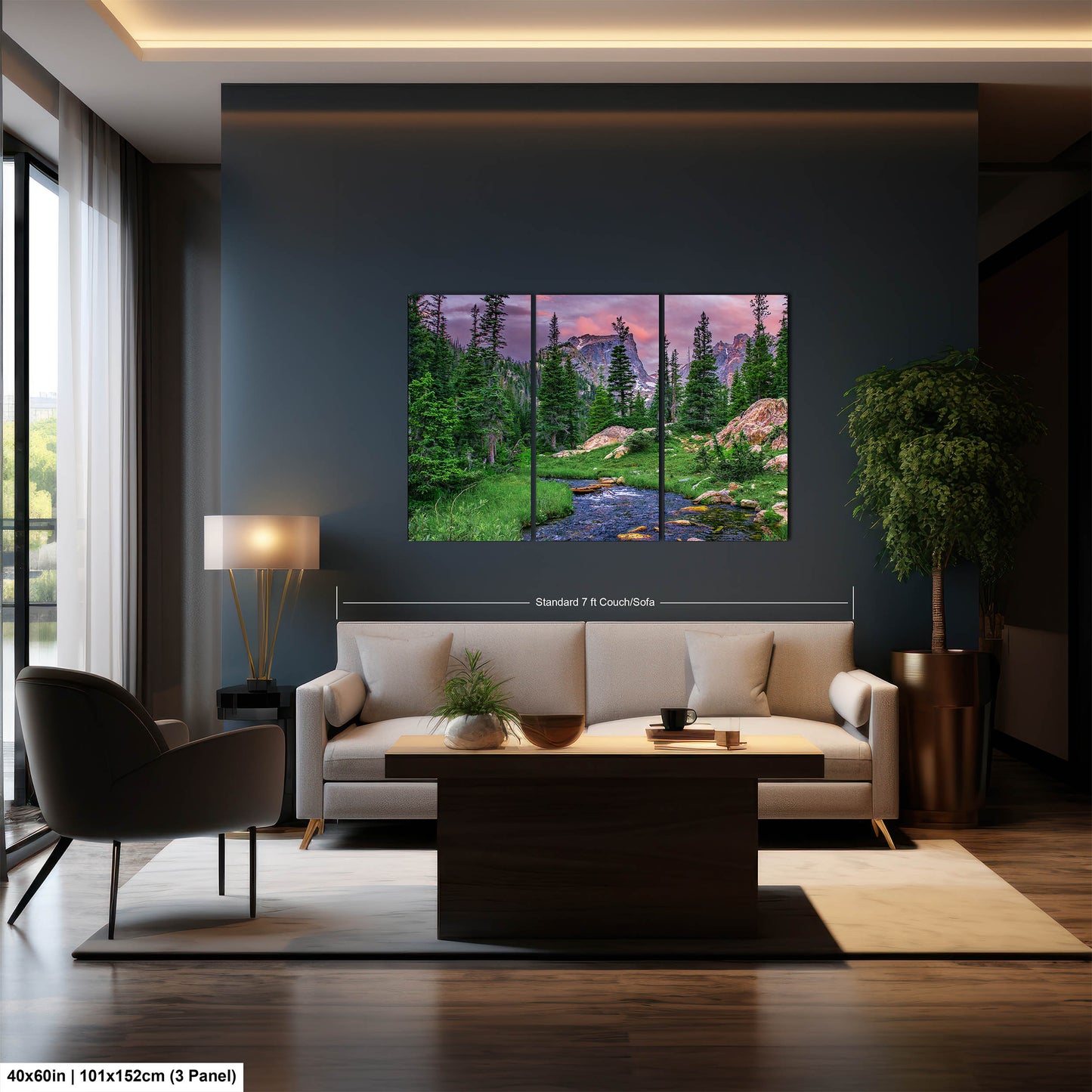 Rocky Mountain National Park wall art, summer in Estes Park, Colorado wall art, mountain stream, large framed art work