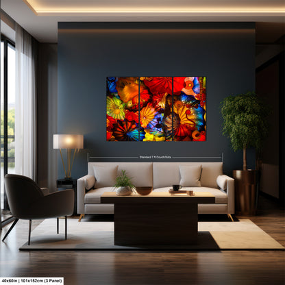 Color Glass Flowers Print, Chihuly Glass Wall Art, Home Decoration, House Warming Gift, Interior Design Ideas, Abstract Art, Urban Art