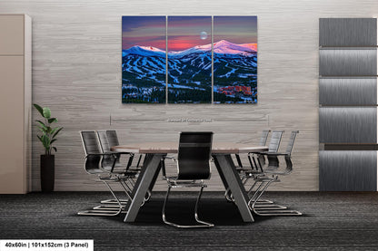 Breckenridge Colorado sunrise picture, Breckenridge wall art, Breckenridge ski resort, moon over Breckenridge, Breckenridge photography