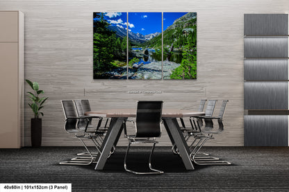Rocky Mountains canvas, Estes Park Mills Lake print, Rocky Mountain National Park, Colorado lake, mountain lake, large framed artwork