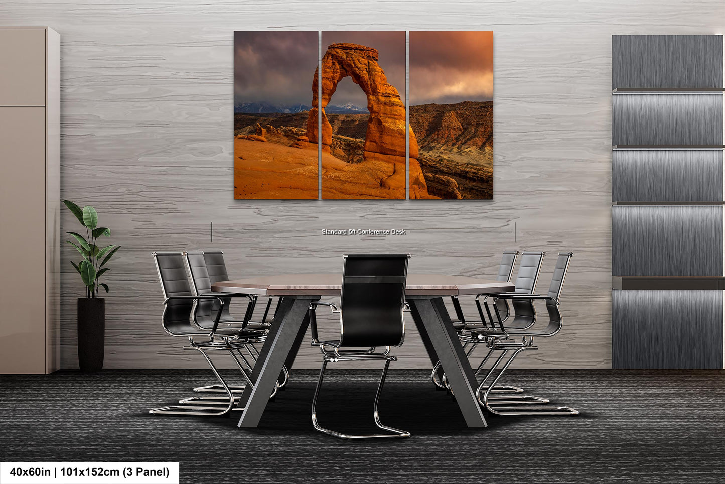 Sunset at Delicate Arch art canvas wall print Arches National Park Utah Ready to hang gift canvas print. Wall Art Office Home Decorations