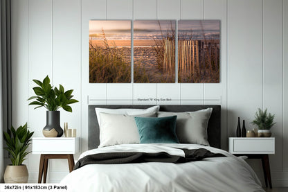 Beach Photo Canvas Print Carolina Coastal Canvas Print Sand Ocean View Decor Framed Myrtle Beach Sand Dunes Acrylic HD Metal