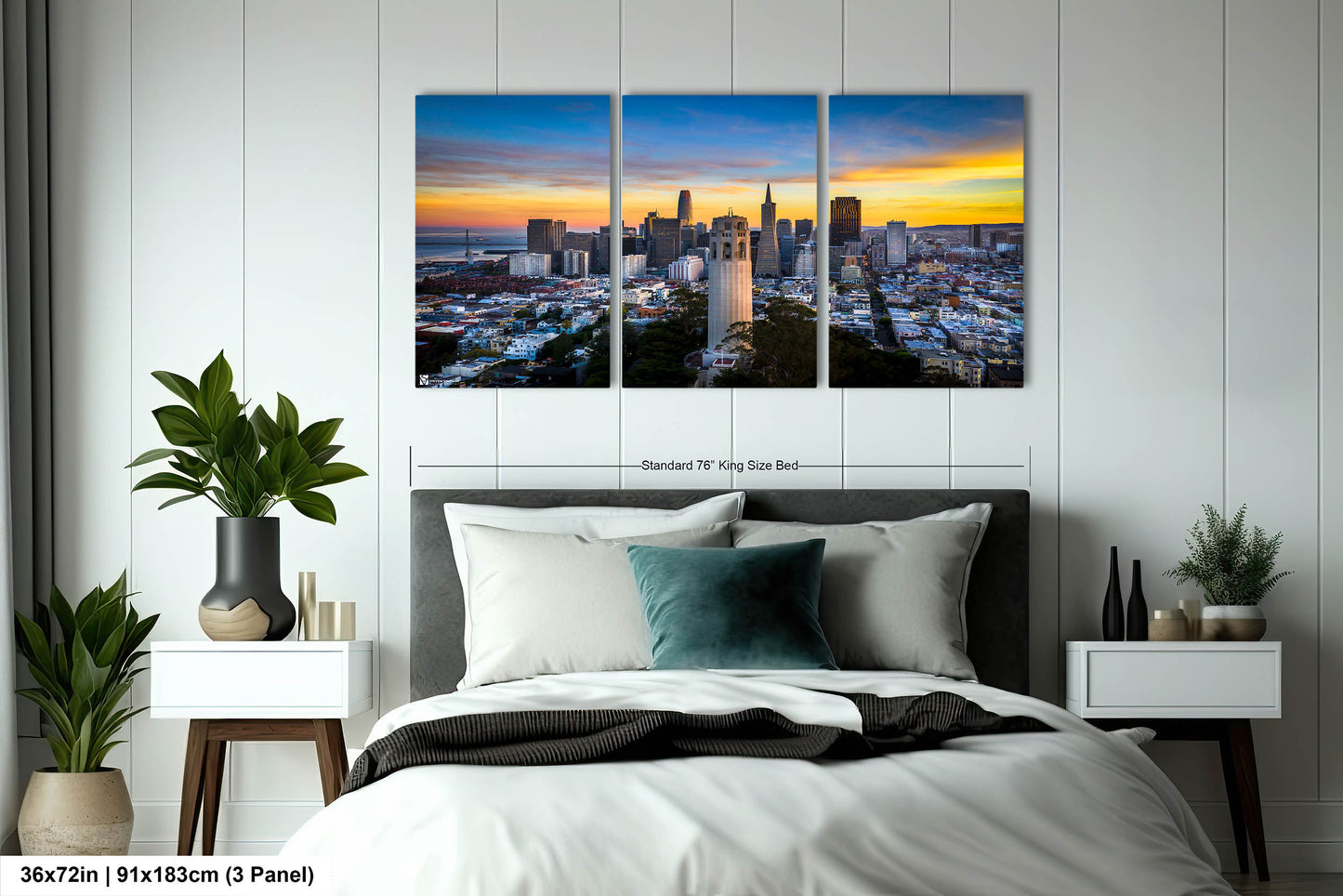 Sunrise at The Coit Tower San Francisco, Telegraph Hill, Wall Art Canvas Print, California Photography, Home Decor, San Francisco Photo