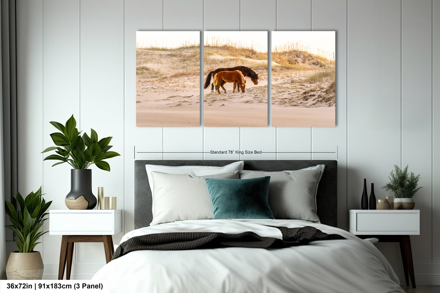 Wild Mustang Horses Mother and Baby Sunset / Fine Art Print / Canvas / Acrylic / Metal / Photography