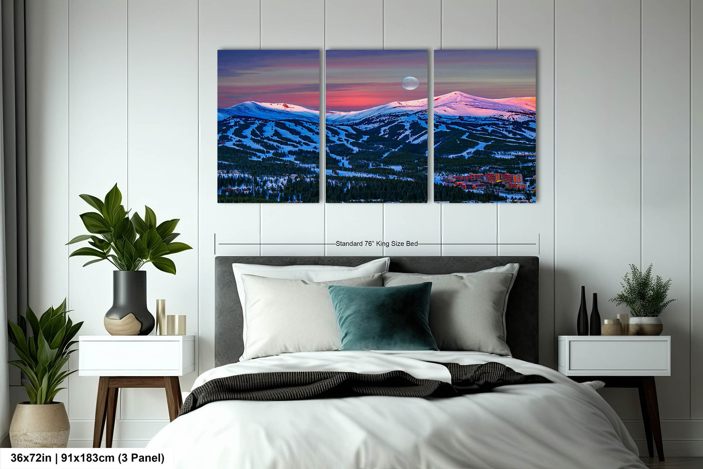 Breckenridge Colorado sunrise picture, Breckenridge wall art, Breckenridge ski resort, moon over Breckenridge, Breckenridge photography