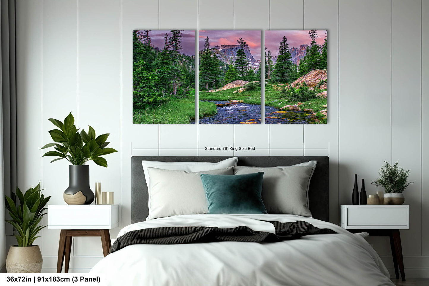 Rocky Mountain National Park wall art, summer in Estes Park, Colorado wall art, mountain stream, large framed art work