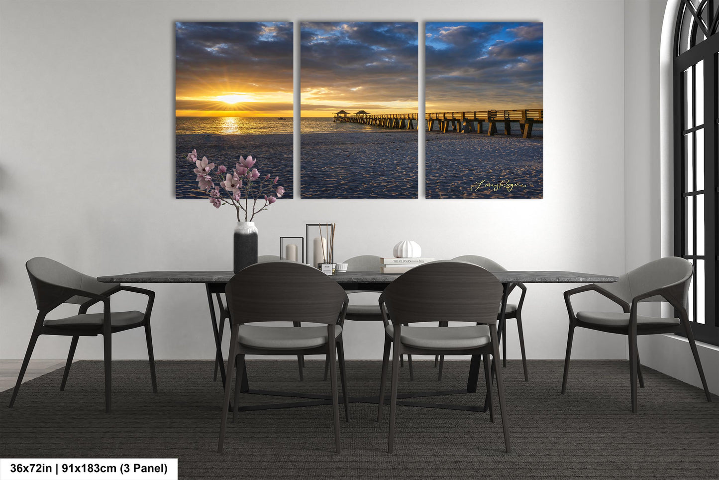 Naples Beach Pier, Sunset, Sun rays, Naples Florida, Wall Art, Living Room, Bedroom, Office, Dorm, Canvas, Metal, Acrylic,Glossy Photo Paper