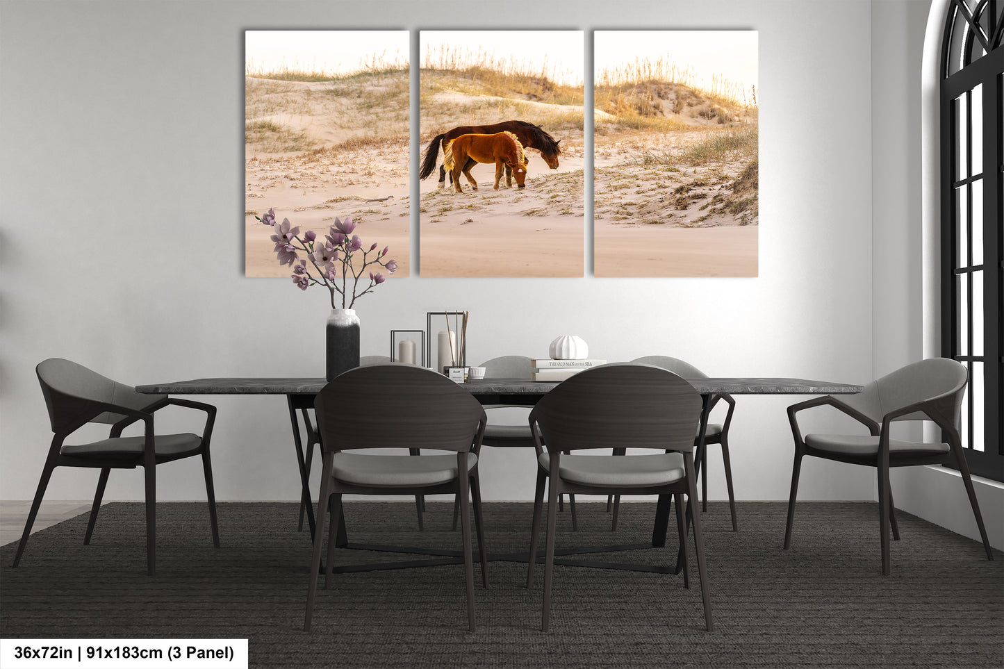 Wild Mustang Horses Mother and Baby Sunset / Fine Art Print / Canvas / Acrylic / Metal / Photography