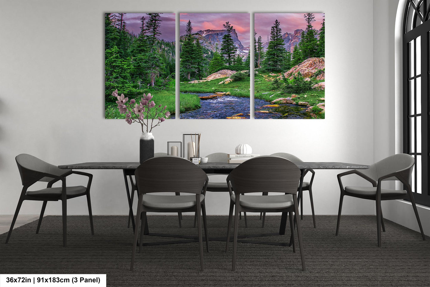 Rocky Mountain National Park wall art, summer in Estes Park, Colorado wall art, mountain stream, large framed art work