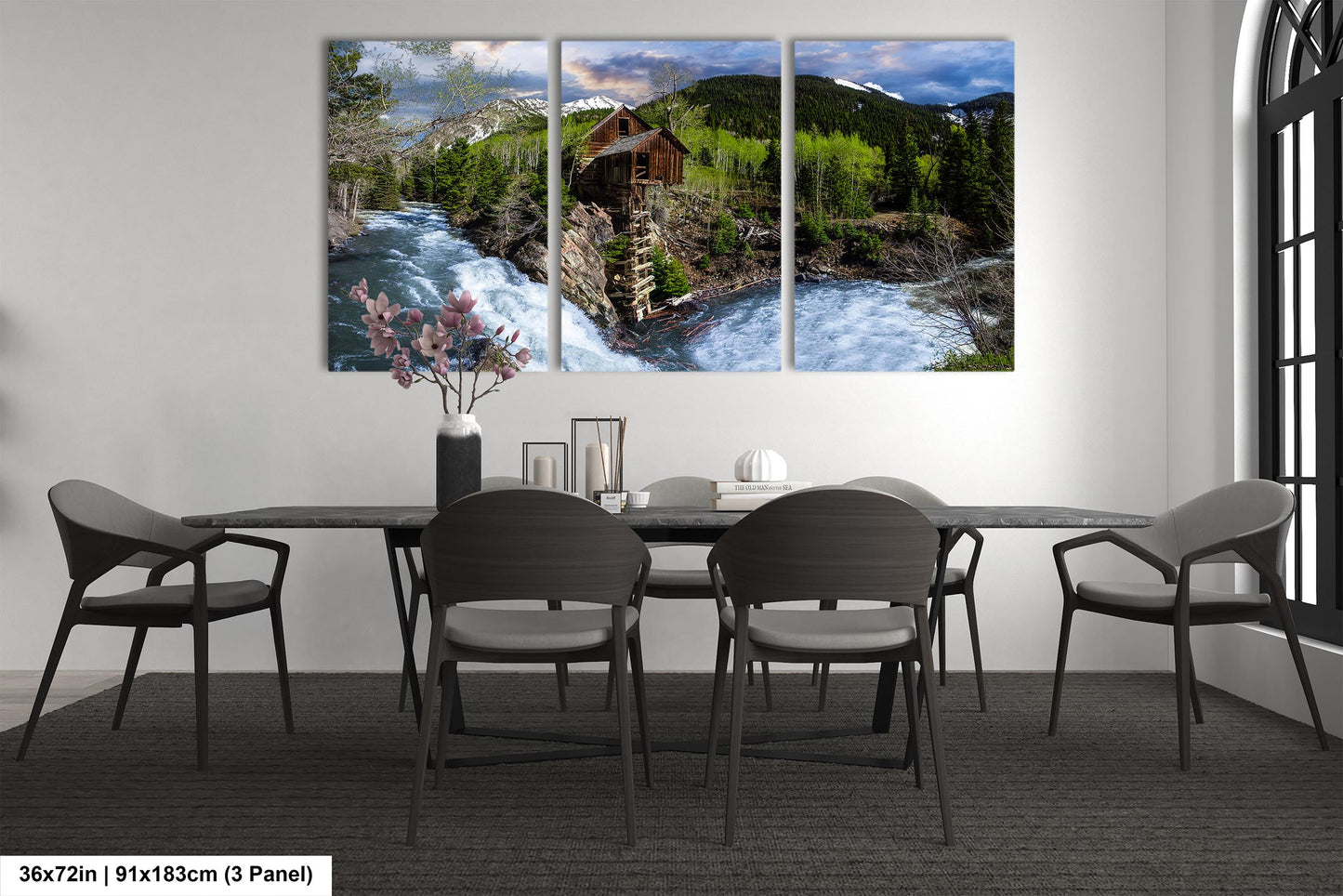 Crystal Mill landscape picture, Aspen Colorado, Carbondale Colorado, Crystal Mill in spring, Colorado wall art, mountain wall art, man cave