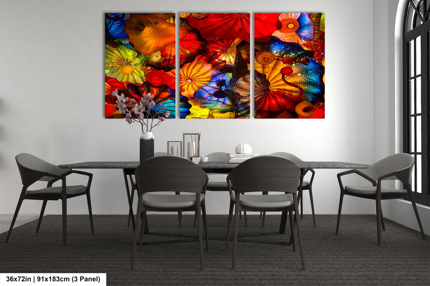 Color Glass Flowers Print, Chihuly Glass Wall Art, Home Decoration, House Warming Gift, Interior Design Ideas, Abstract Art, Urban Art