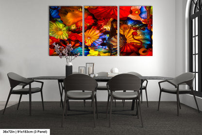 Color Glass Flowers Print, Chihuly Glass Wall Art, Home Decoration, House Warming Gift, Interior Design Ideas, Abstract Art, Urban Art