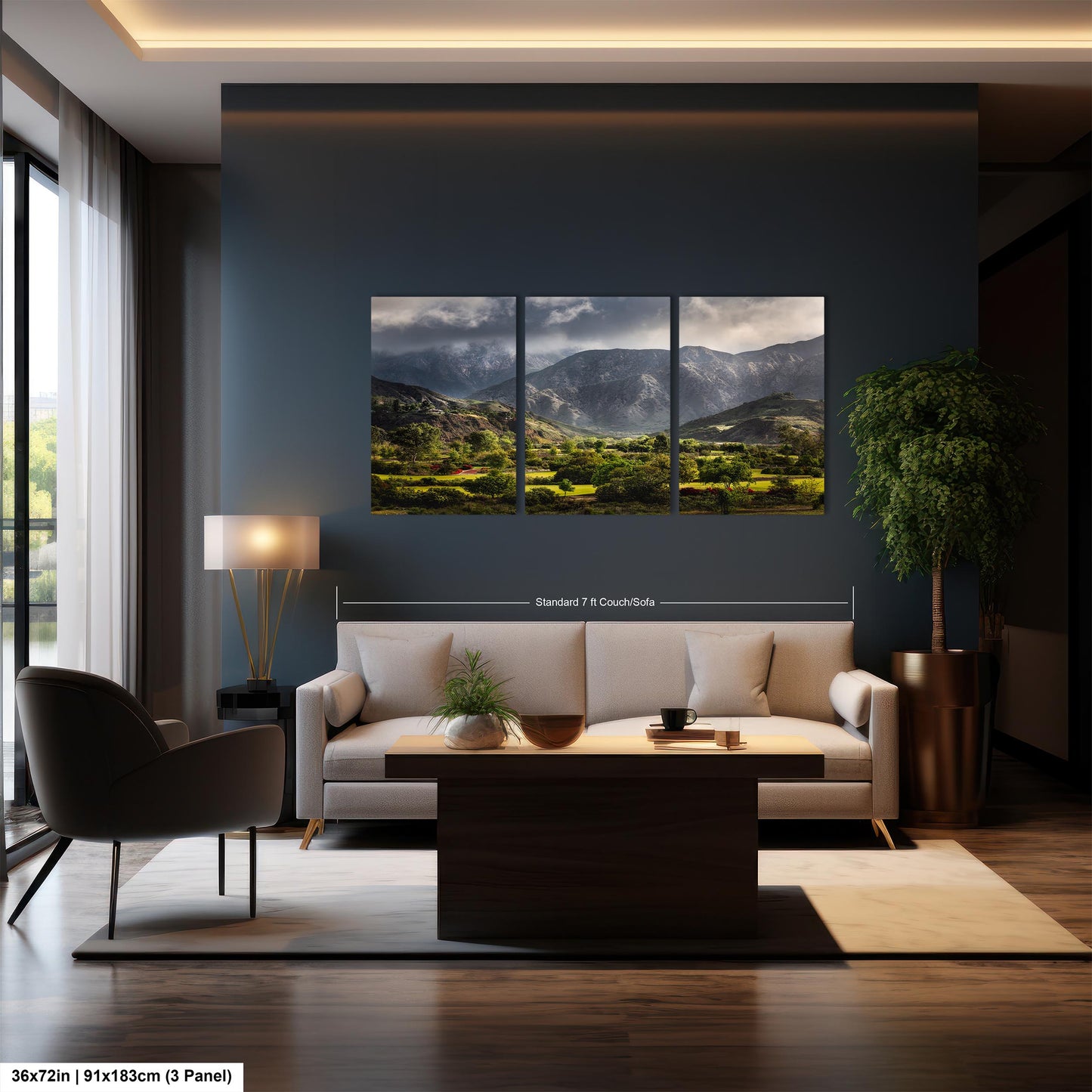 Clearing Storm over Mountain Valley / Sunland-Tujunga /  large canvas wall art