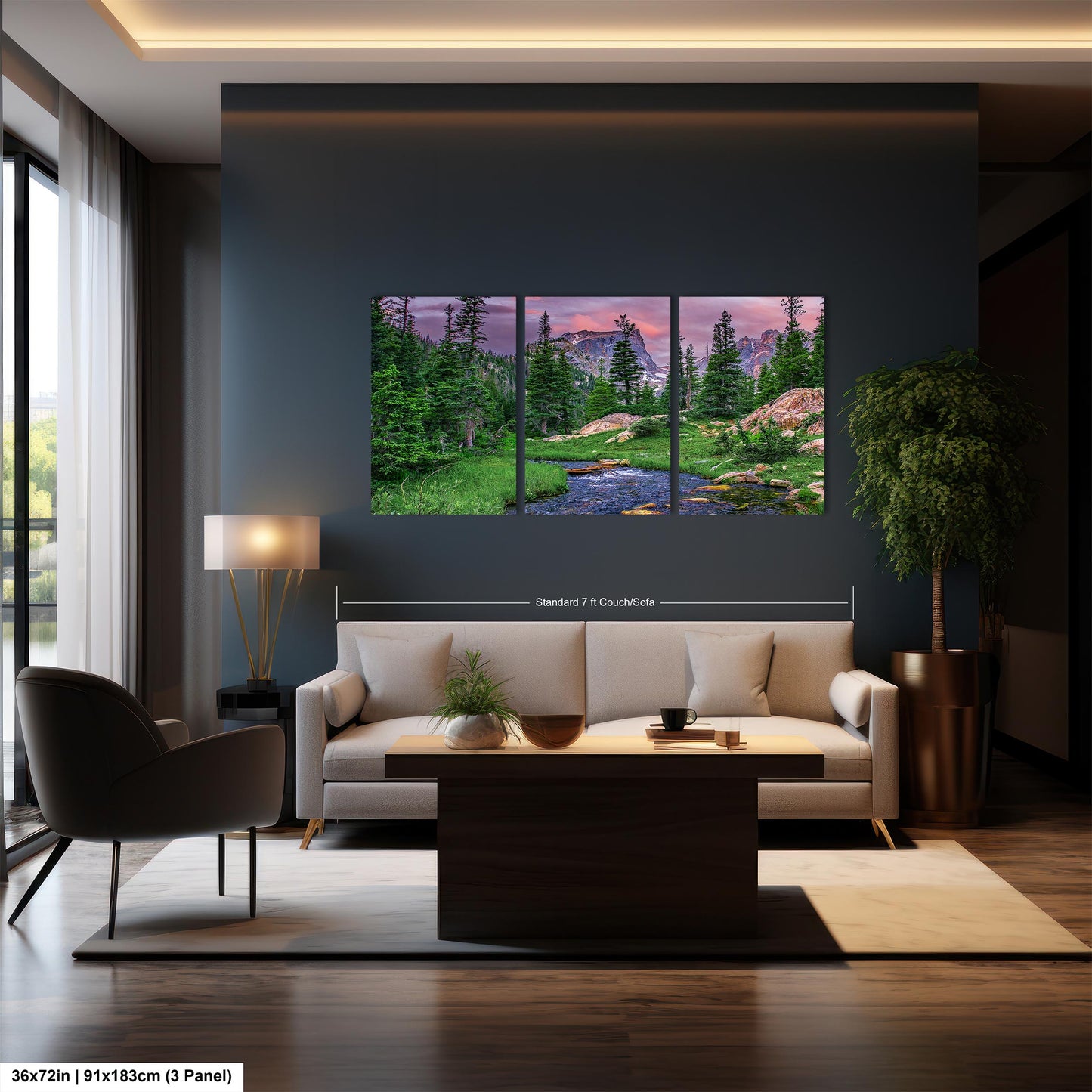 Rocky Mountain National Park wall art, summer in Estes Park, Colorado wall art, mountain stream, large framed art work