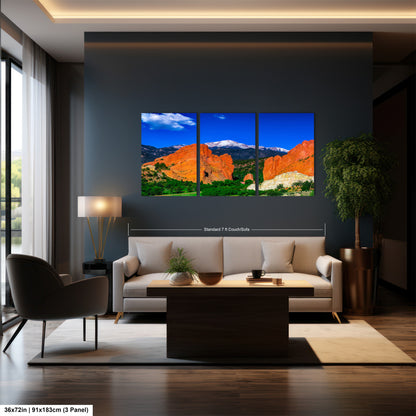 Garden of the god's picture, Pikes Peak print, Colorado Springs canvas, Colorado Springs wall art, 