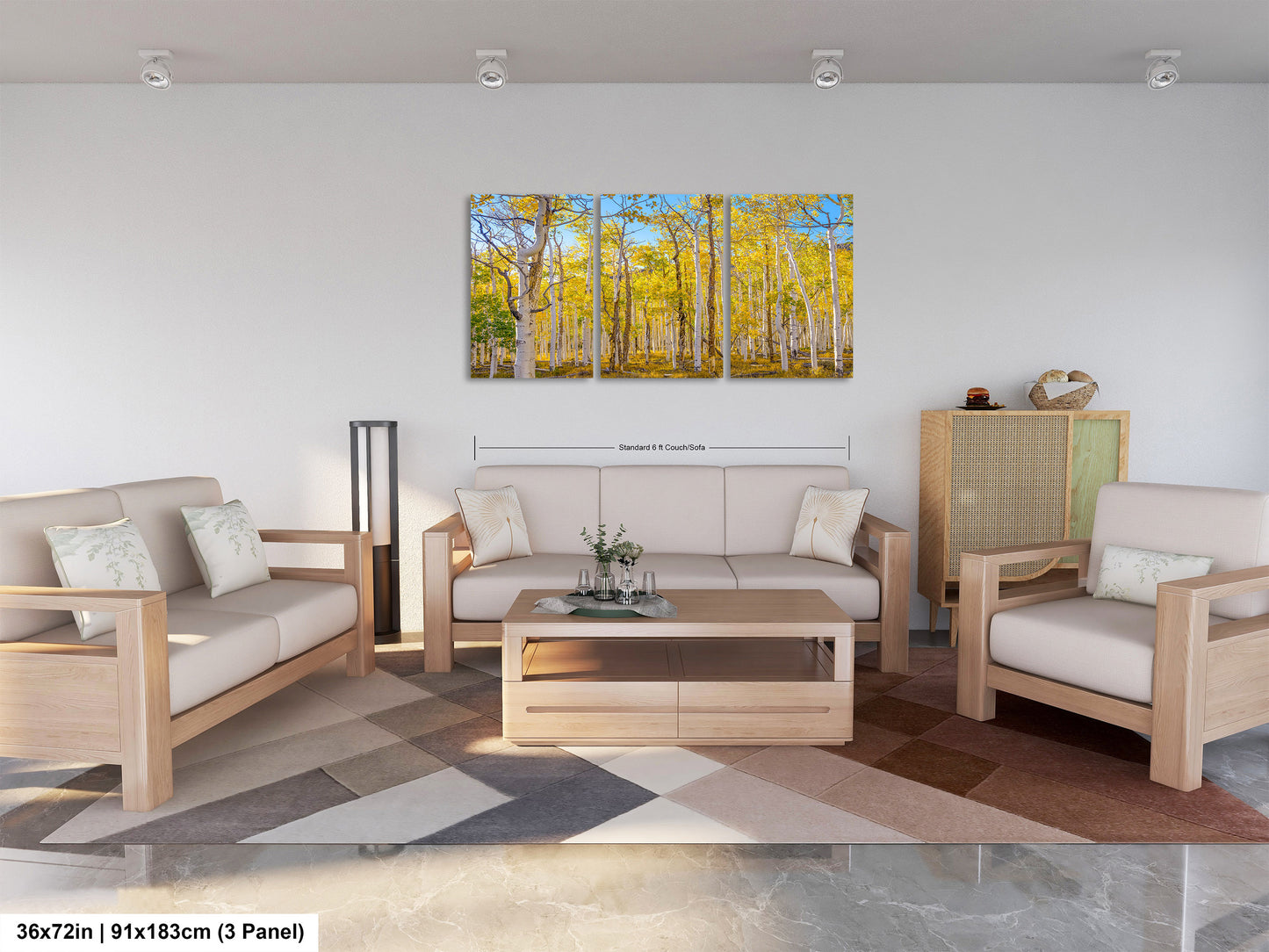 Fall Aspen Trees Wall Art, Pando / Birch Tree / Large Forest Print Nature / Canvas Wall Decor / Acrylic / Metal / Photography