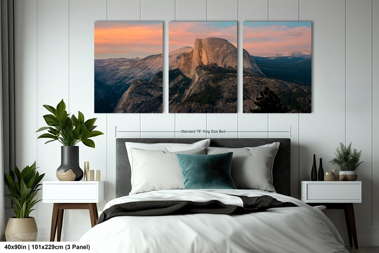 Yosemite National Park, Half Dome Sunset, California Mountain Landscape Print, Wall Decor for Home,Living Room, Bedroom, and Office