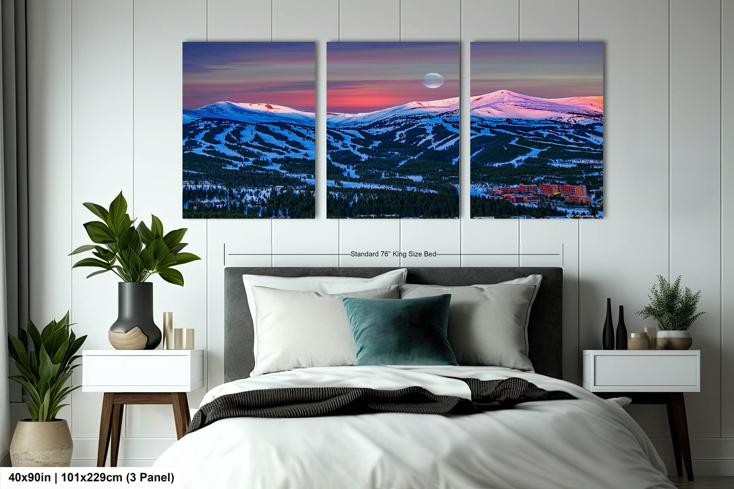 Breckenridge Colorado sunrise picture, Breckenridge wall art, Breckenridge ski resort, moon over Breckenridge, Breckenridge photography