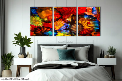 Color Glass Flowers Print, Chihuly Glass Wall Art, Home Decoration, House Warming Gift, Interior Design Ideas, Abstract Art, Urban Art