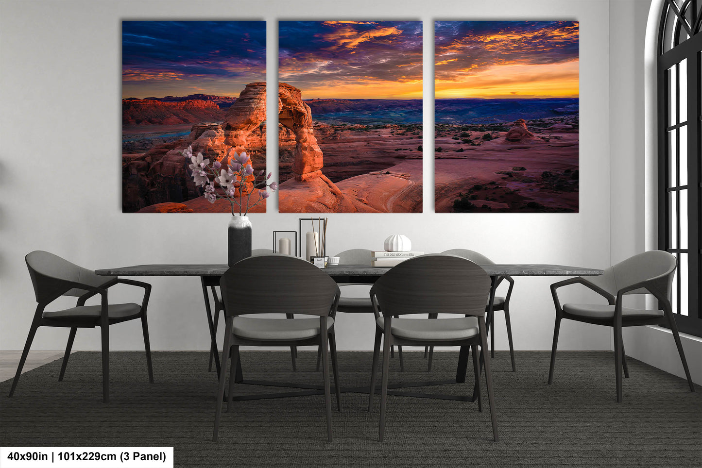 Sunset at Arches National Park Photography, Canvas Wall Art Photo Prints-Ideal Landmark Wall Decor for Home, Living Room, Bedroom Or Office