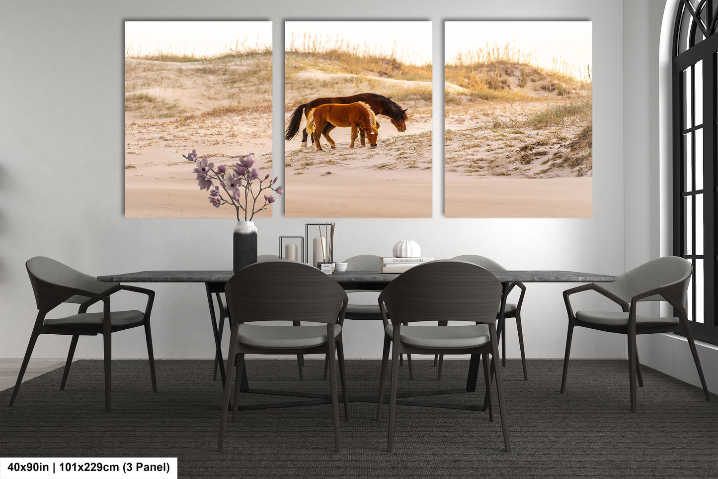 Wild Mustang Horses Mother and Baby Sunset / Fine Art Print / Canvas / Acrylic / Metal / Photography