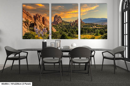 Divine Encounters: Garden of the Gods Wall Art Colorado Springs Landscape Photography Canvas Metal Print