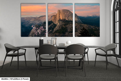 Yosemite National Park, Half Dome Sunset, California Mountain Landscape Print, Wall Decor for Home,Living Room, Bedroom, and Office