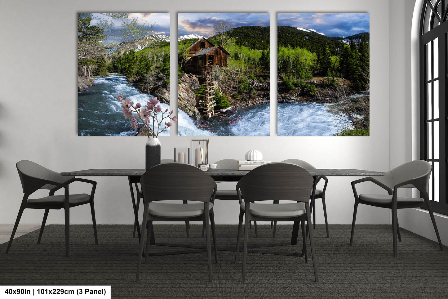 Crystal Mill landscape picture, Aspen Colorado, Carbondale Colorado, Crystal Mill in spring, Colorado wall art, mountain wall art, man cave