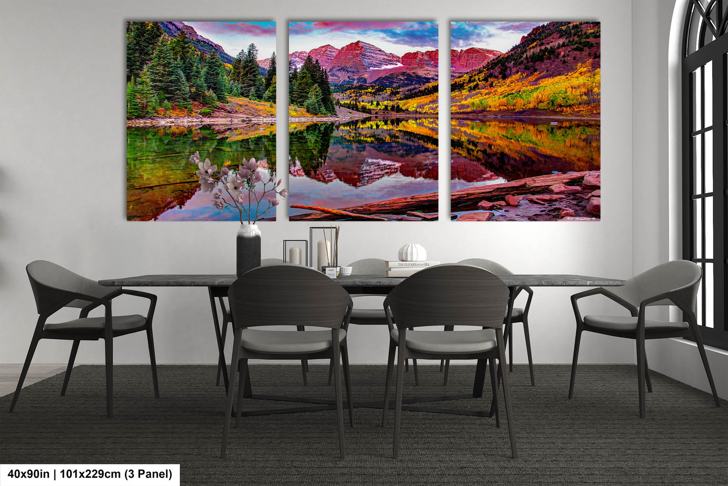 Maroon Bells near Aspen, Maroon Bells photo, Colorado art, autumn canvas, mountain wall art, Aspen art, autumn colors