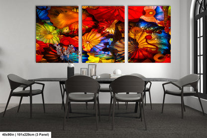 Color Glass Flowers Print, Chihuly Glass Wall Art, Home Decoration, House Warming Gift, Interior Design Ideas, Abstract Art, Urban Art