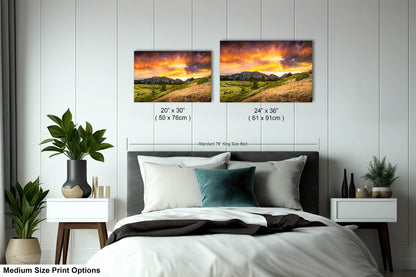 Boulder Flatirons Sunset, Photo, Wall Art, Boulder, Colorado, Canvas Print, Wall Decor, Metal Print, CU Buffs, Mountains