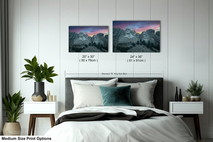 Mt. Rushmore national monument, Mount Rushmore, South Dakota picture, Black Hills wall art, Mt. Rushmore picture, sunset in black hills